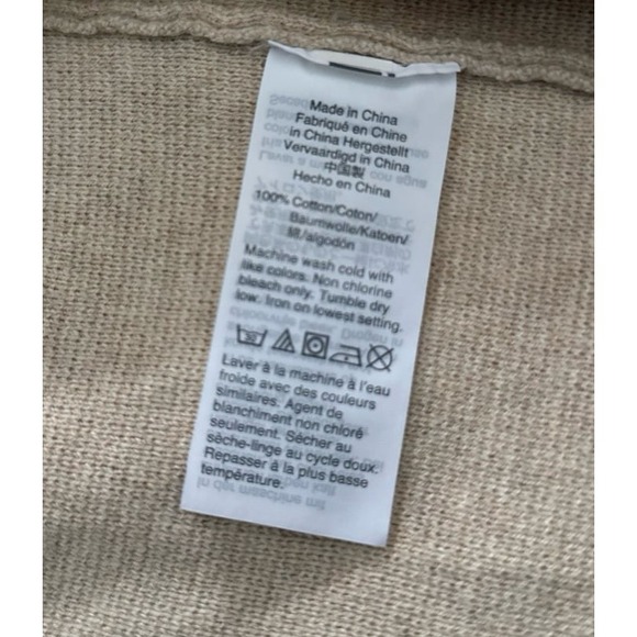 J.Crew Women's Beige Long Open Cotton Cardigan Size XL - Picture 8 of 8